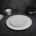 Ceramic tableware set. High-quality bowls, plates, and dishes. Water Cube style. Suitable for home use. Shallow plates. Luxury style for hotels and restaurants.